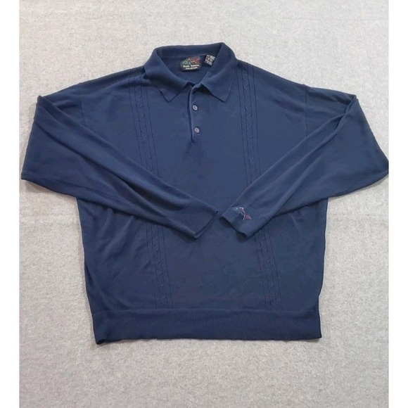 Greg Norman Collection Other - Greg Norman Collection Men's Silk Blend Blue Sweater Size‎ L